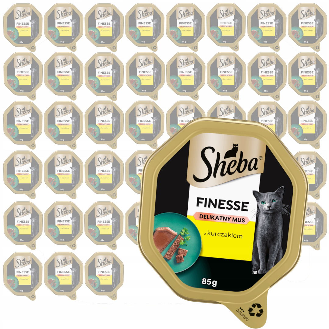 Sheba Finesse Podnos 44x85g Vlhké Krmivo pre mačky s kuracím mäsom