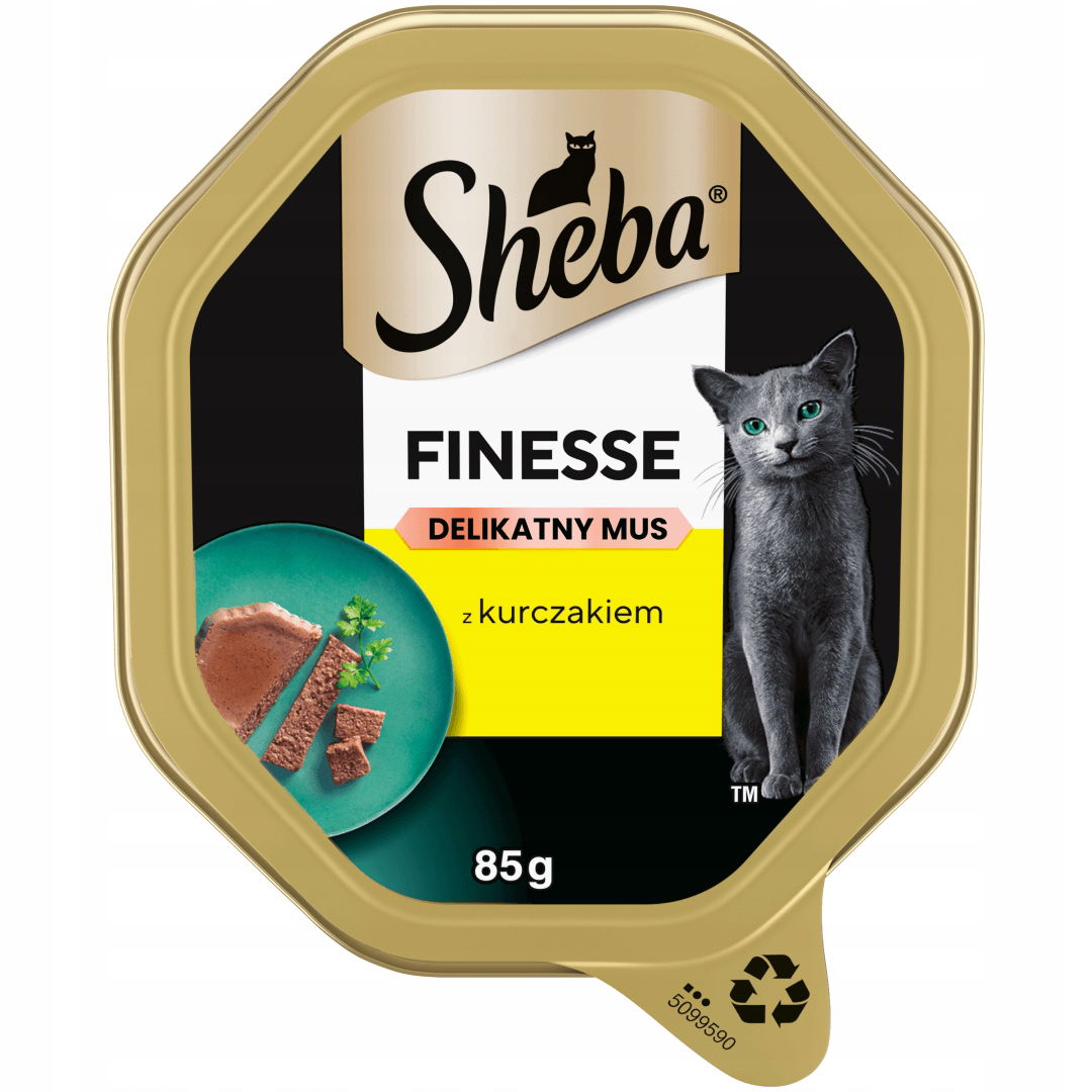 Sheba Finesse Tácka 85 g Vlhké Krmivo pre mačky s kuracím mäsom