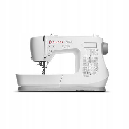Šijací stroj Singer C7205, 200 odevov, 8 očiek, biela farba