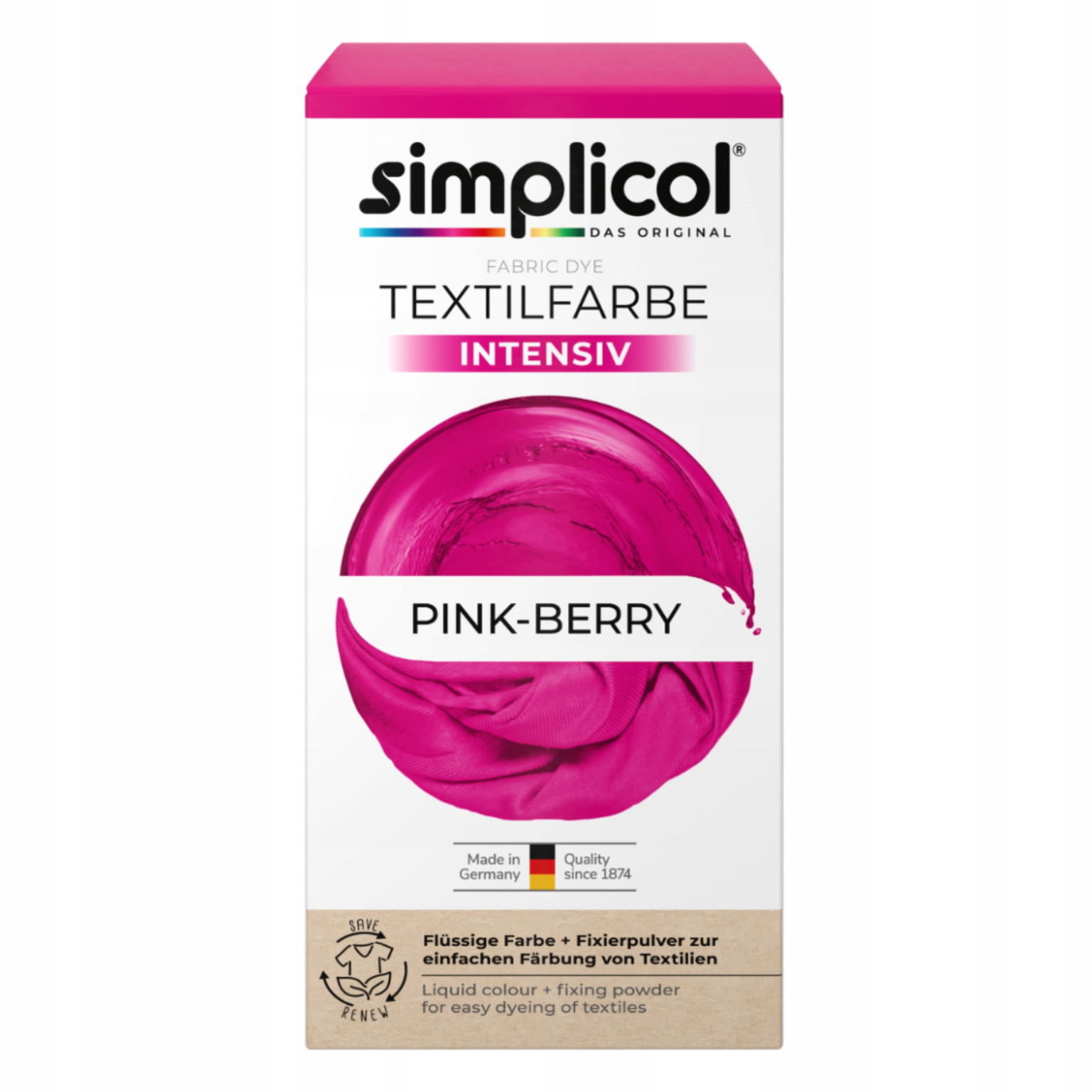 Simplicol Intensiv Pink-Berry farbivo na tkaniny 560 g