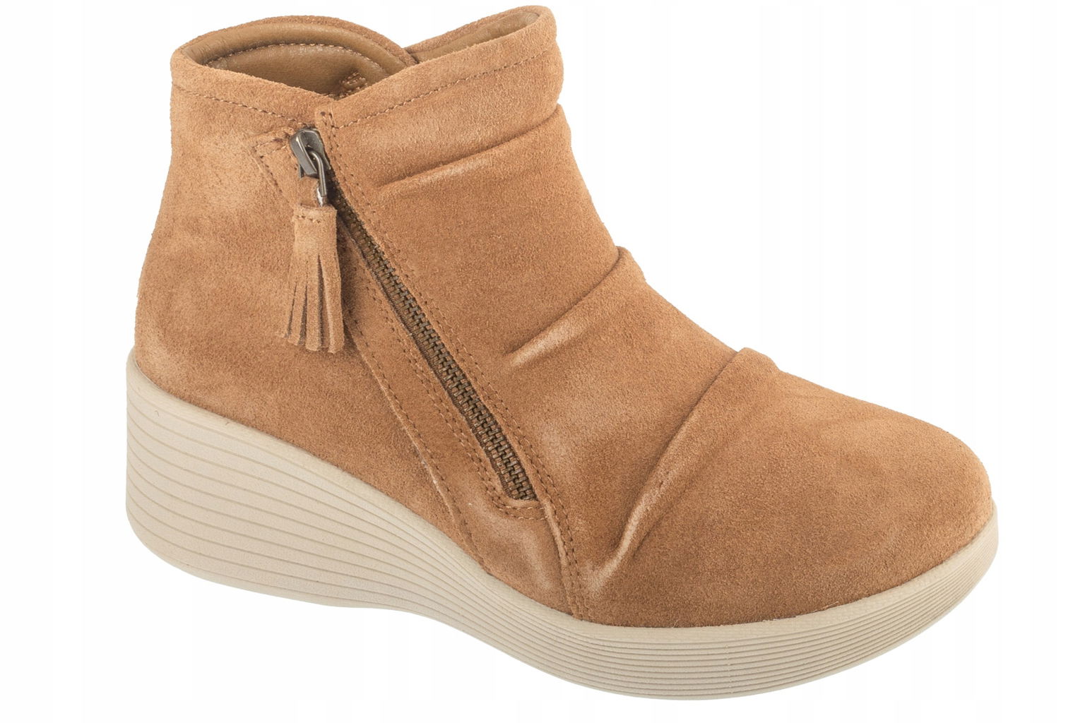 Skechers Parallel Lite [36] Dámske semišové čižmy, hnedé