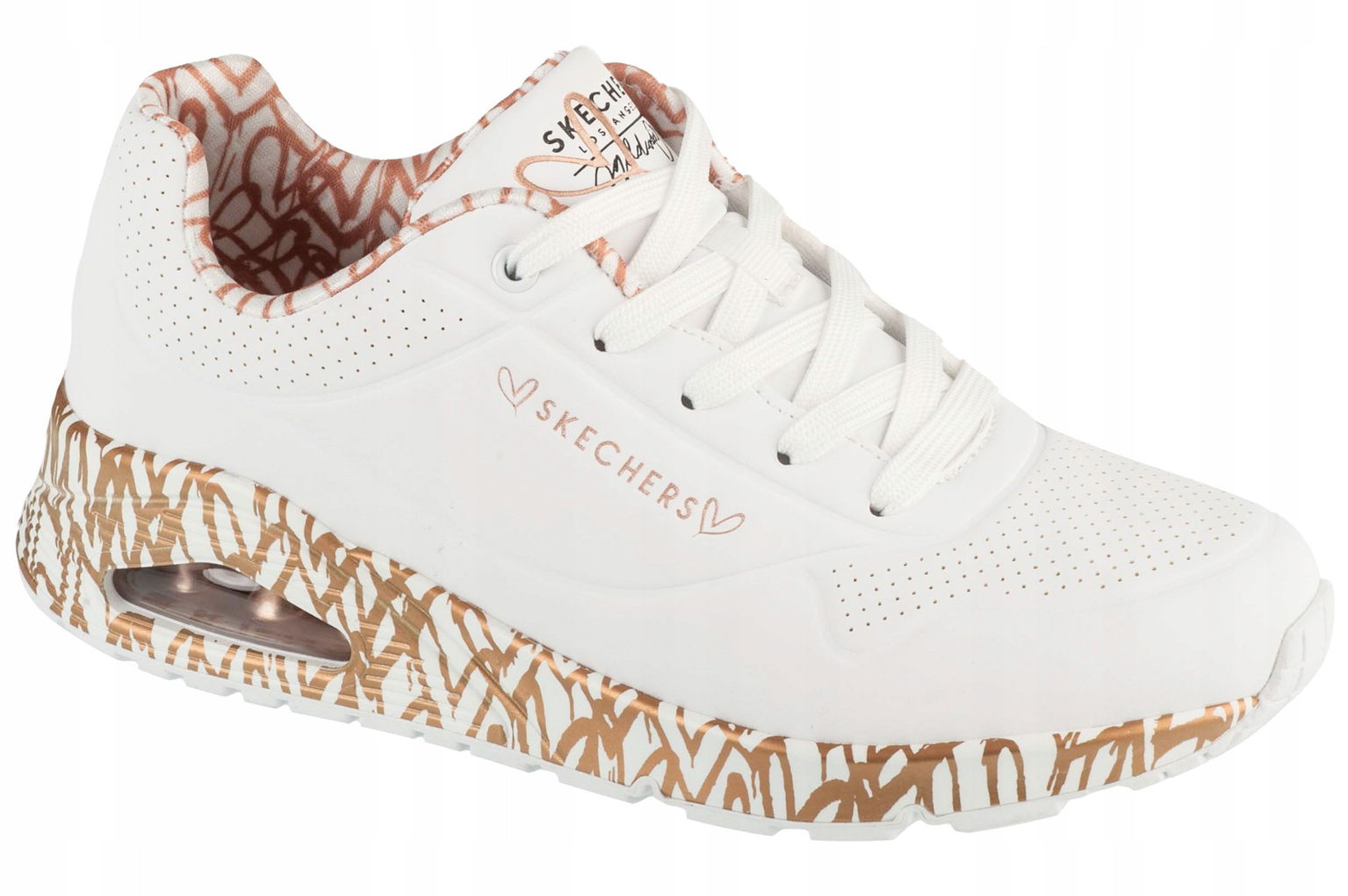 Skechers Uno-loving Love [39,5] Dámske tenisky Biele