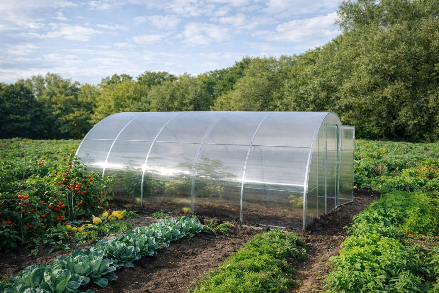 Skleníkový tunel Atlant 4*10 m s polykarbonátom 4 mm