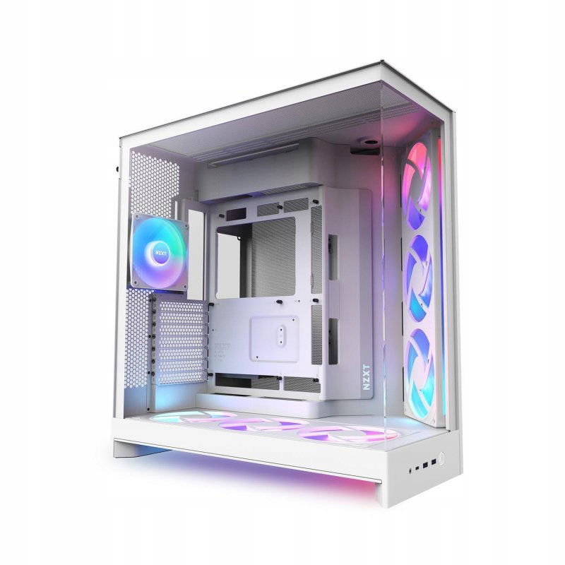 Skriňa Nzxt H9 Flow Rgb (2025) Midi Tower s oknom, biely