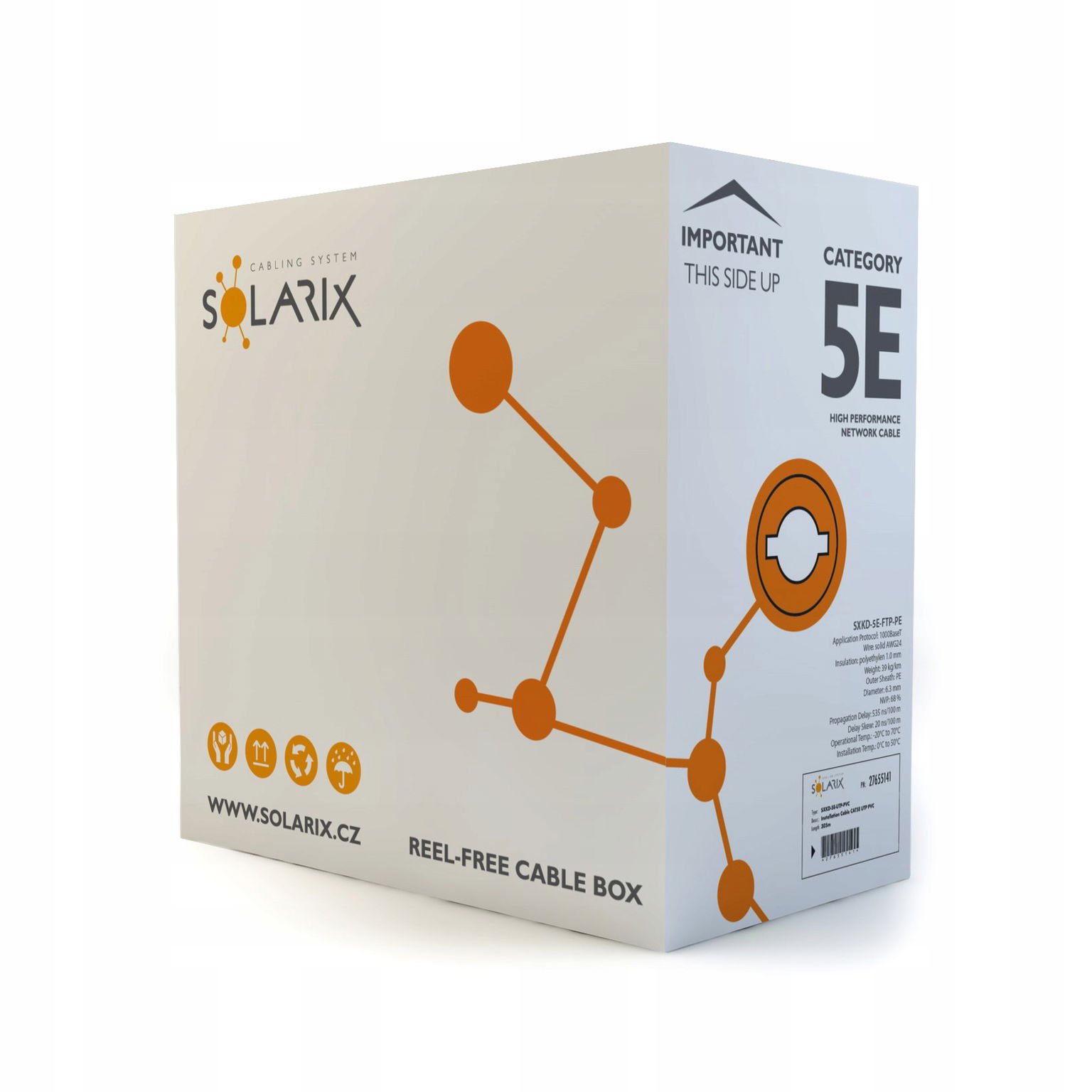 Skrutkovač Solarix F/utp kat. 5e 305 m