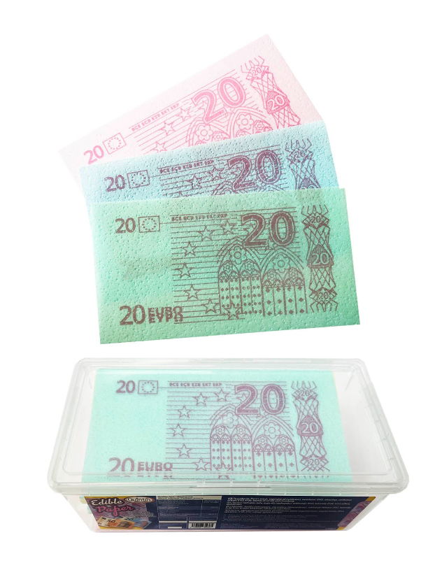 Sladký jedlý papier Bankovky Euro 100 ks 150 g