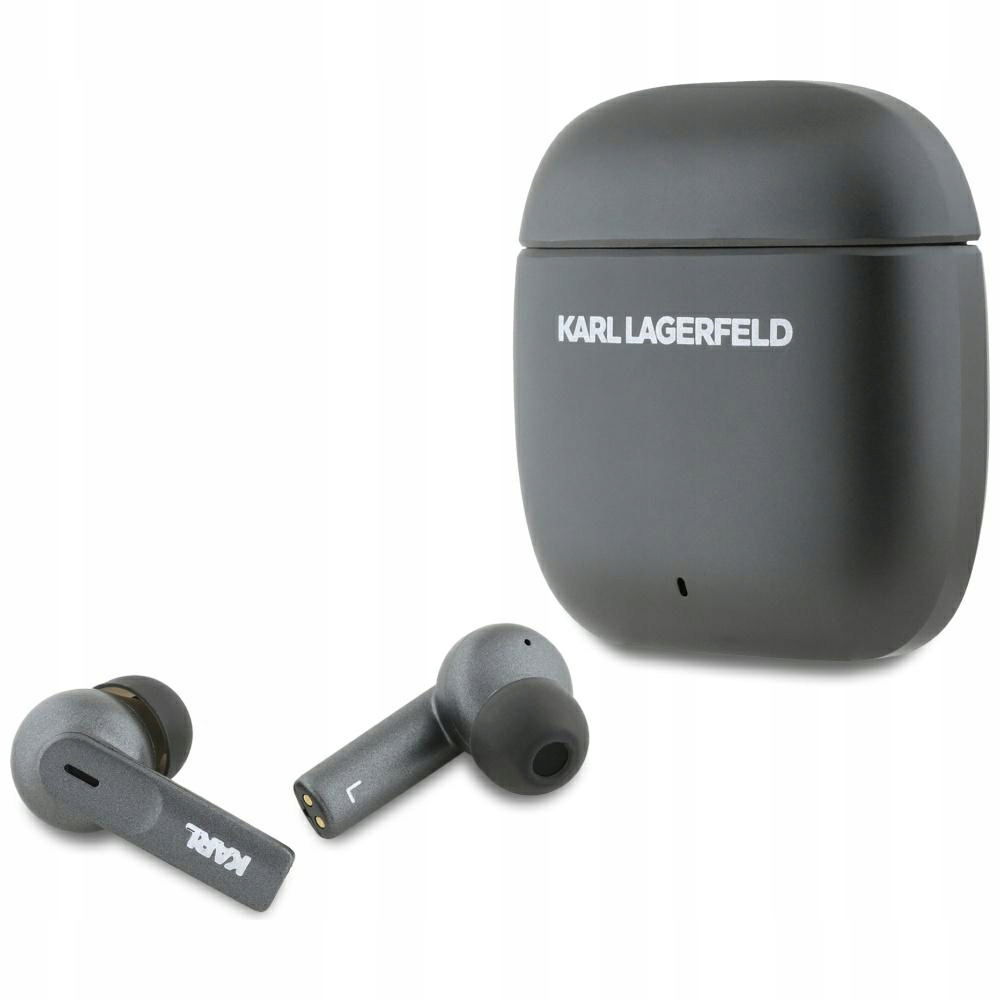 Slúchadlá Tws Karl Lagerfeld Metal Printed Logo Anc/enc čierne