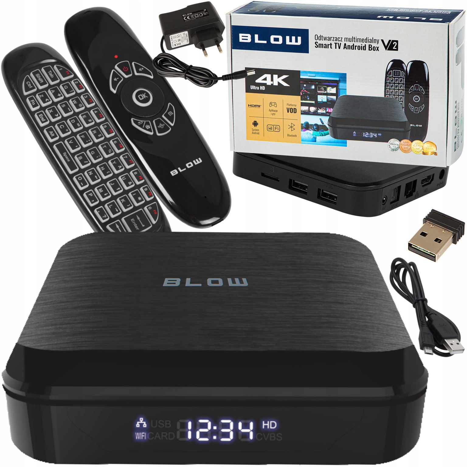 Smart Box Tv Android Bluetooth 4K Wifi Prehrávač Hdmi Usb Diaľkový Ovládač