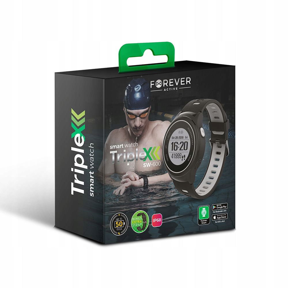 Smart hodinky Forever TripleX Gps SW-600 IP68 čierne