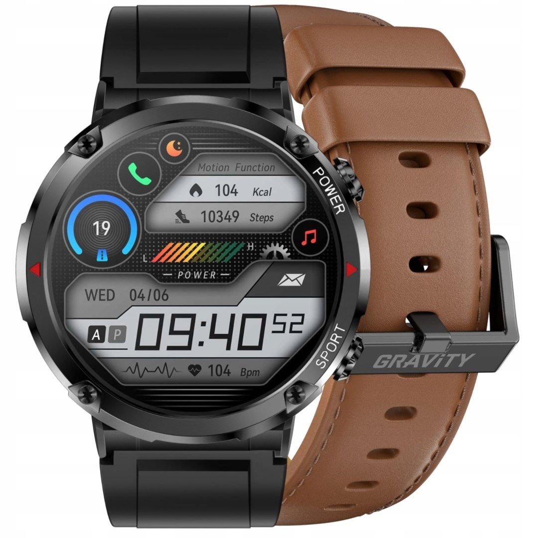Smart hodinky Gravity GT21-4 Čierny silikónový remienok