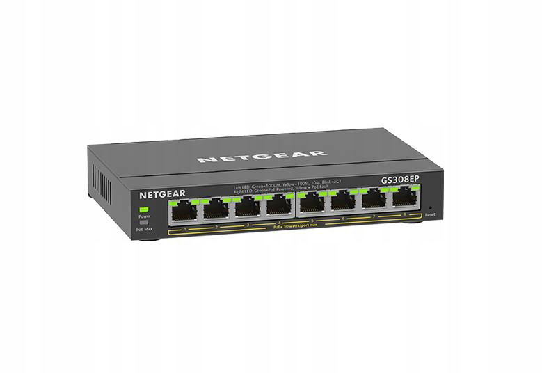 Smart prepínač Netgear GS308EP-100PES 8x 10/100/1000