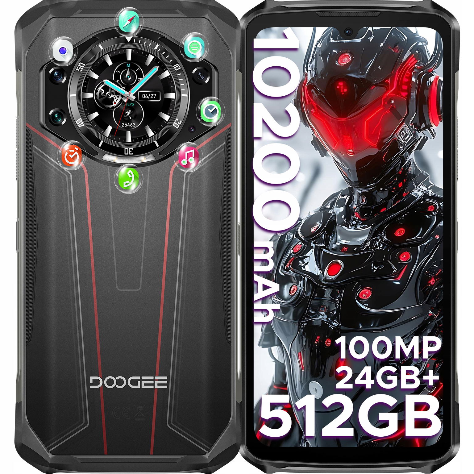 Smartfón Doogee S119 24+512GB 10200mAh 100MP6,72”120Hz 33W/NFC/IP68 Android