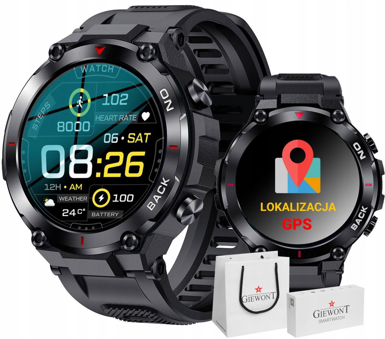 Smartwatch Giewont GW460-2 Gps Čierny
