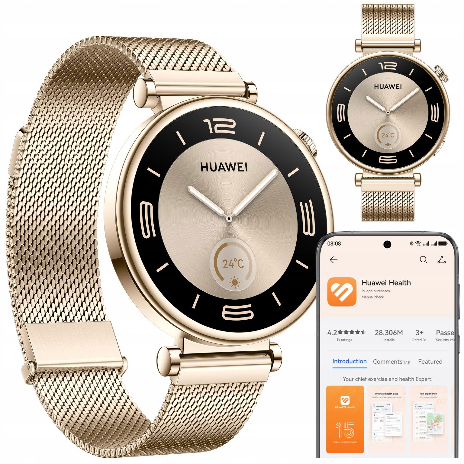 Smartwatch Huawei Gt 4 Elegant 41 mm Zlatý