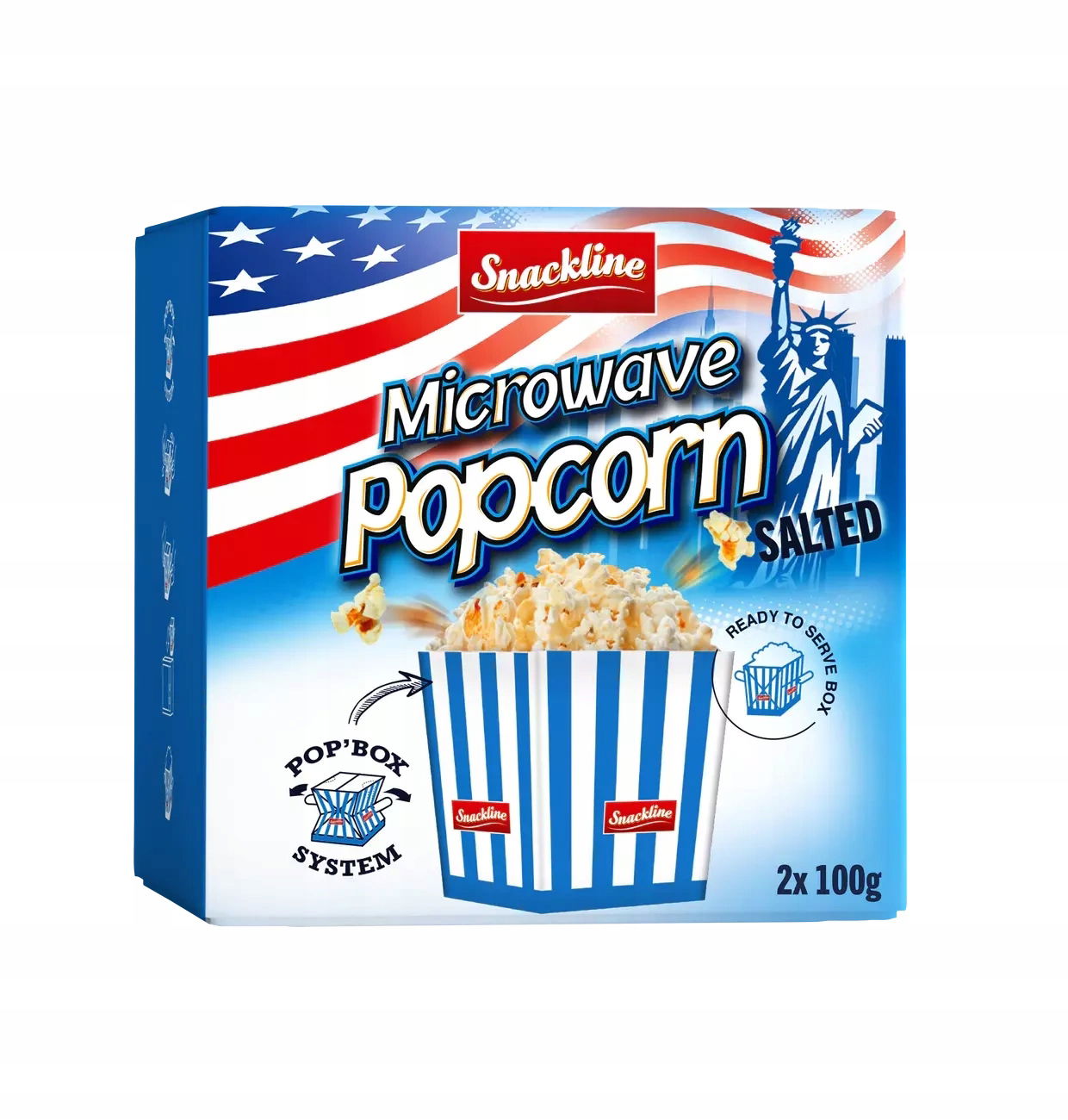 Snackline Popcorn Mikro Slaný 200 g