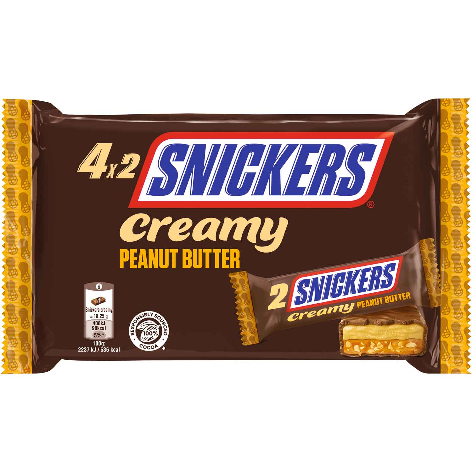 Snickers Creamy Peanut Butter 4 × 36.5 g 146 g z Nemecka