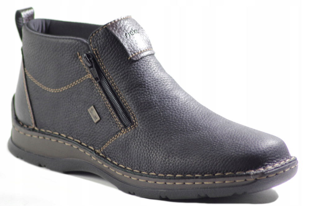 Šnurovacie Rieker 05398 Black Na Zamek Rieker Tex