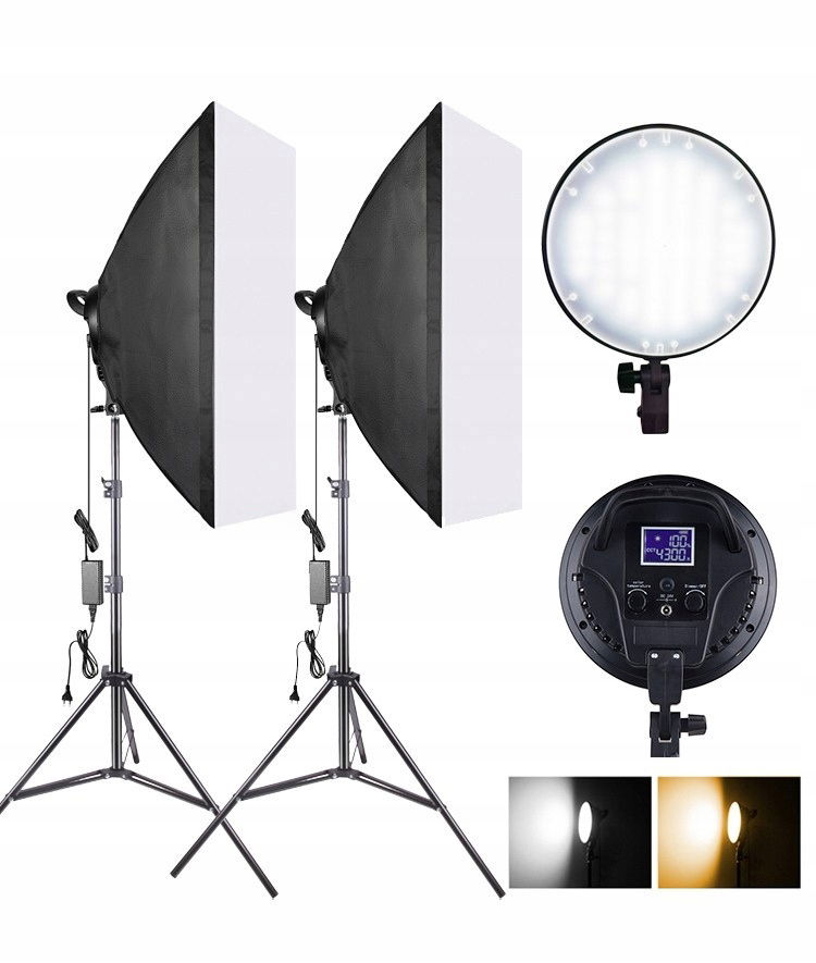 Softbox Set s LCD 2x led softbox 50×70 cm