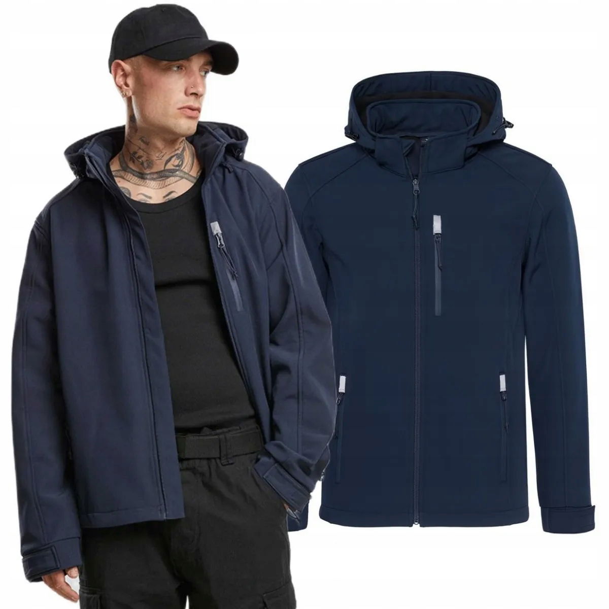 Softshellová bunda Brandit Hurricane Navy XXL [Bunda Softshell Brandit]