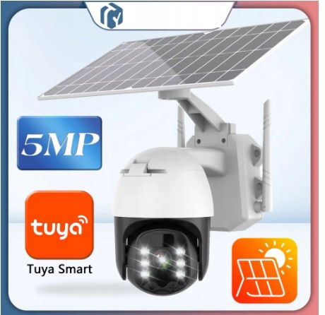 Solárna Wifi Kamera Na Batérie 5MP Tuya Smart Live