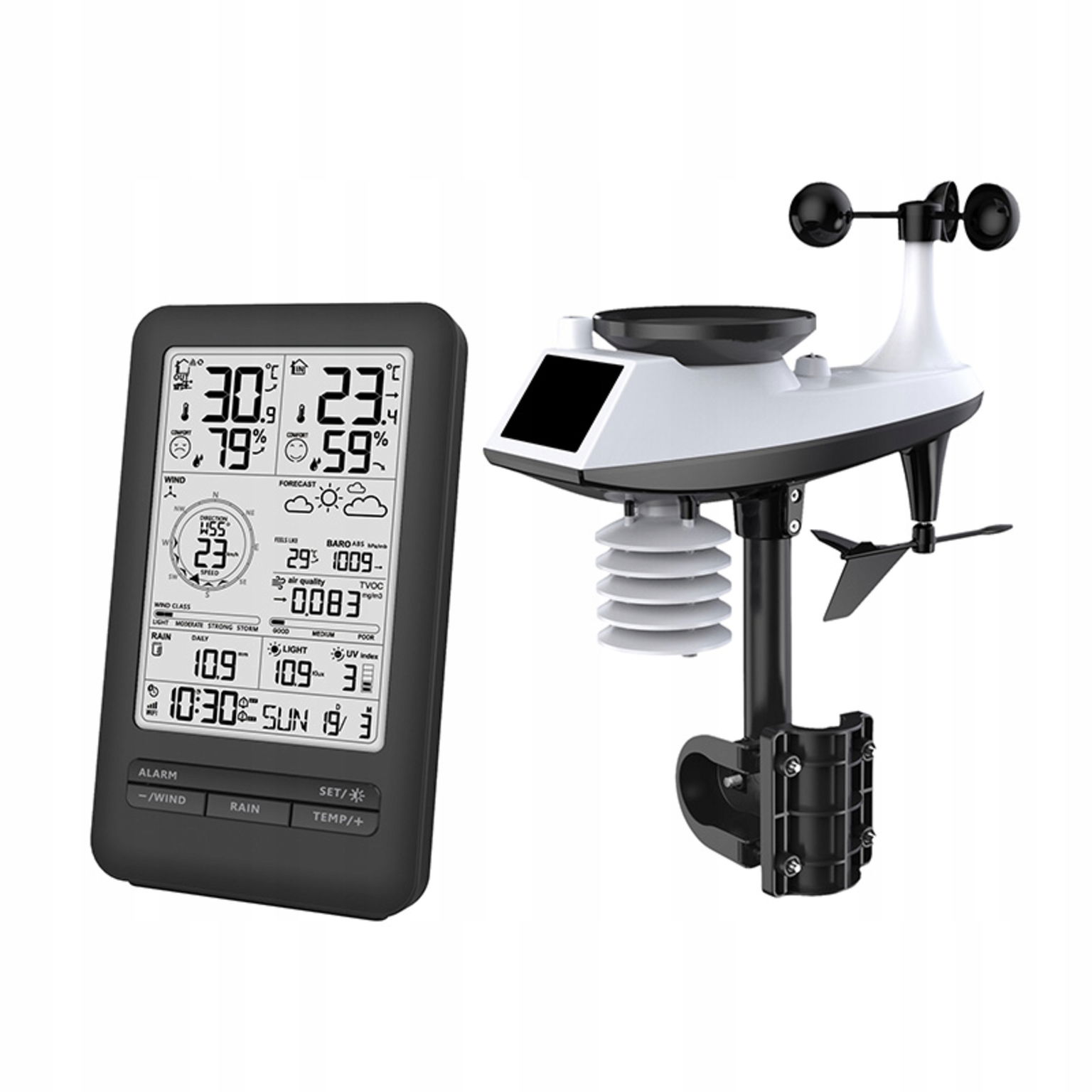 Solight TE92WiFi profesionálne smart Wifi meteostanice s meraním kvality ov