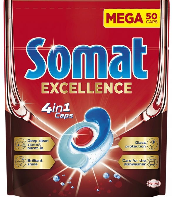 Somat Excellence 4v1 Kapsule do umývačky, 50 kusov