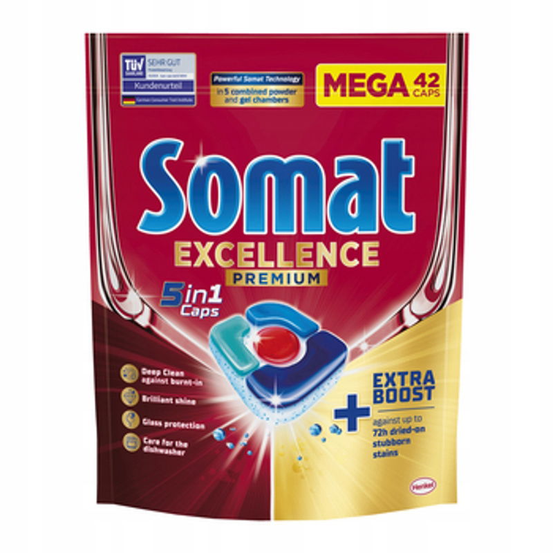 Somat Excellence Kapsule 5v1 do umývačky riadu 42ks 819g