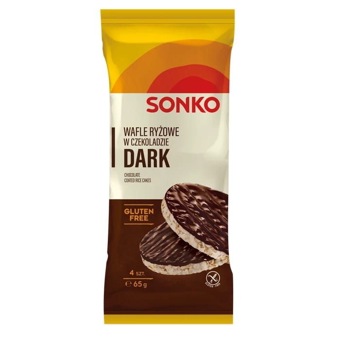 Sonko Ryžové oblátky v horkej čokoláde 65 g Bez Lepku