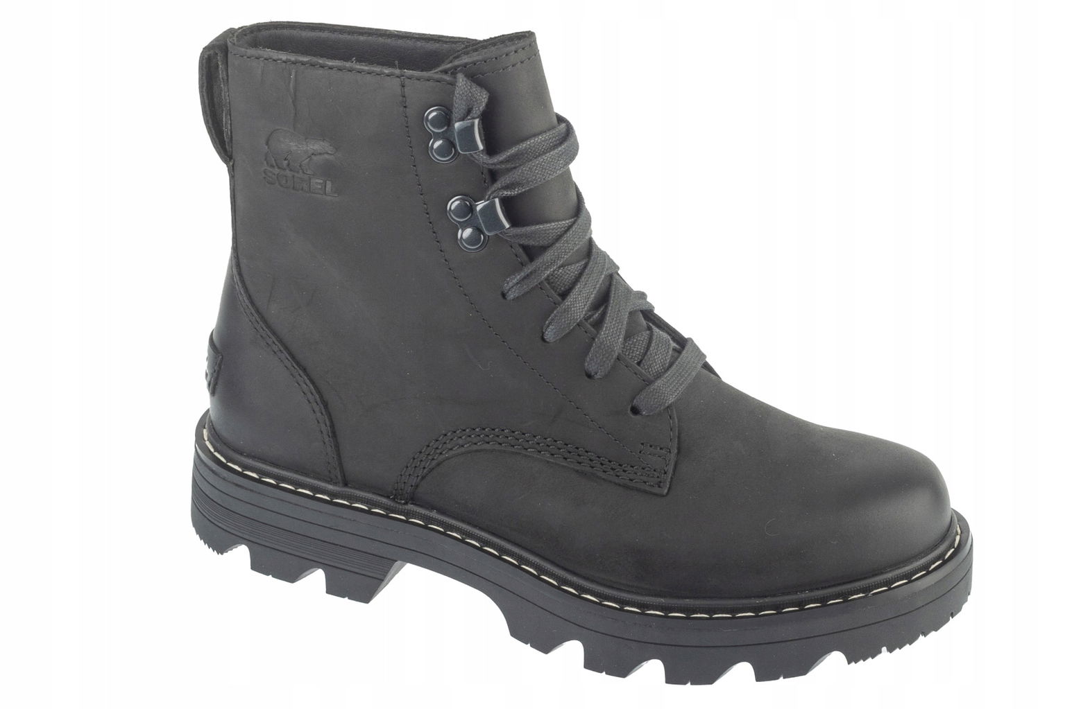 Sorel Revel Rd Boot Lace Wp [41] Dámske kožené čižmy/trapery Čierne