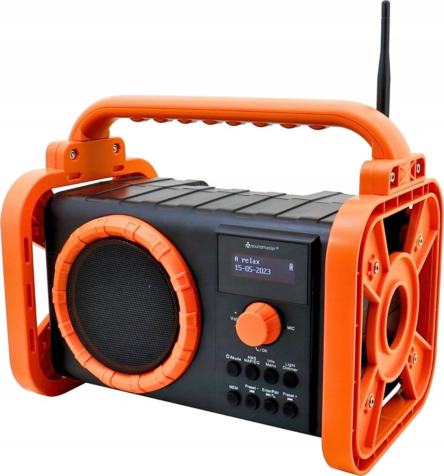 Soundmaster DAB80OR stavebné rádio Fm Dab+ Bluetooth lampa