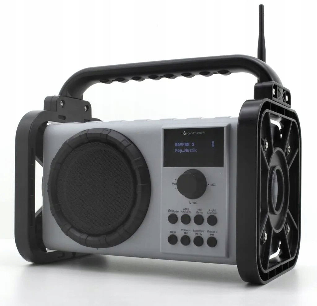 Soundmaster DAB80SG stavebné rádio Fm Dab+ Bluetooth lampa