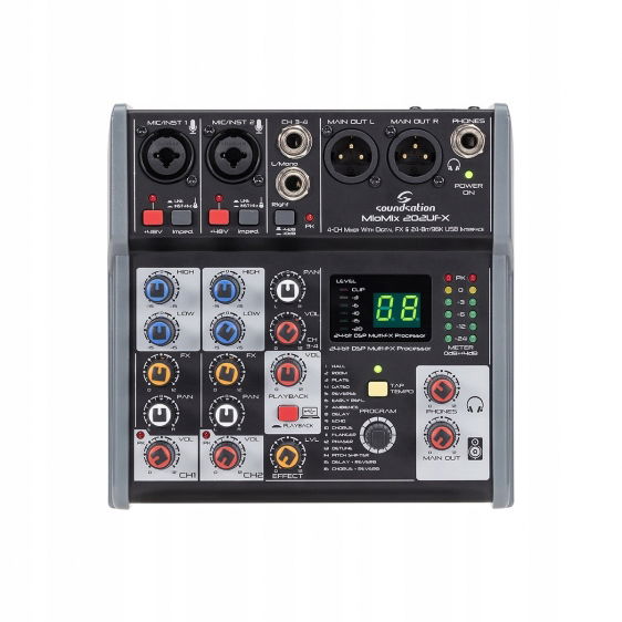 Soundsation MIOMIX-202UFX – mixér s digitálnymi efektmi
