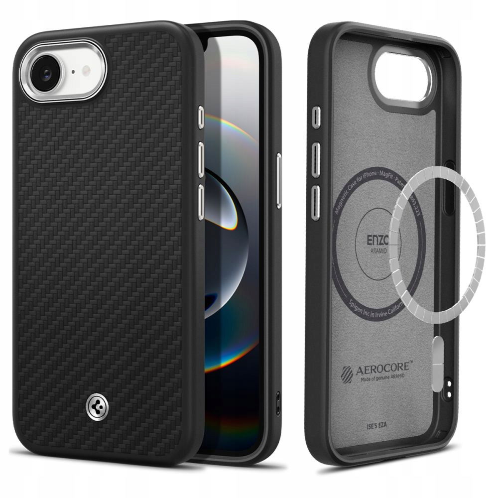 Spigen Enzo Aramid Mag Magsafe Iphone 16E Matte Black