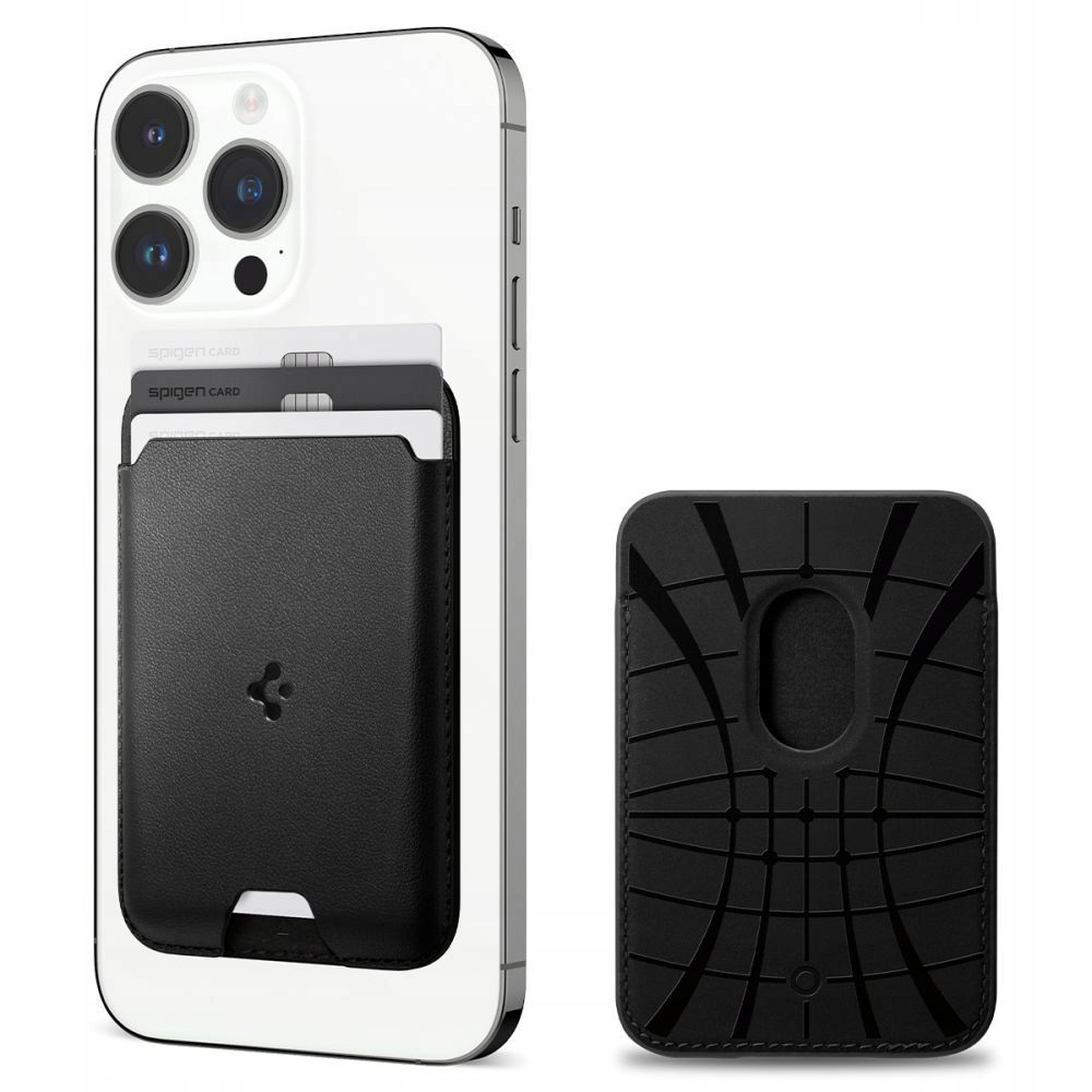 Spigen Valentinus Pro MagSafe Magnetická peňaženka (Black)