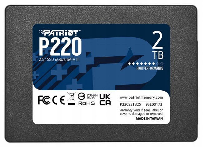 Ssd disk Patriot Memory P220S2TB25 2TB 2,5" Sata III