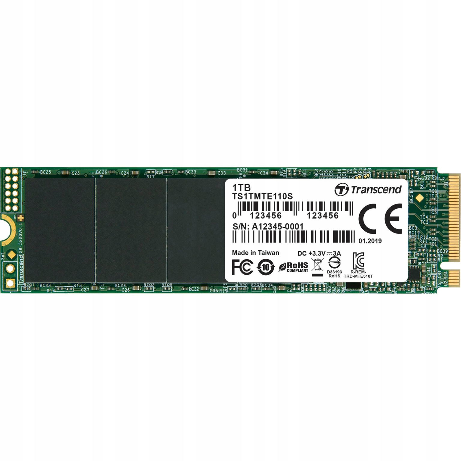 Ssd disk Transcend MTE110S 1TB NVMe PCIe Gen3 x4