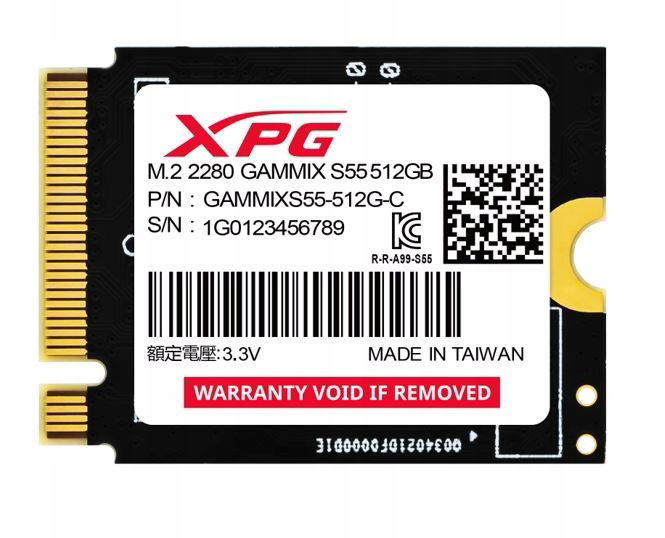 Ssd disk Xpg Gammix S55 512GB PCIe 4x4 5/3.8MB/s M2230