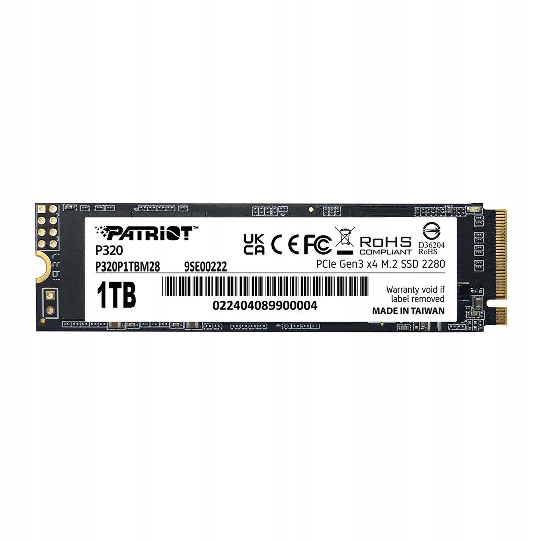 Ssd Patriot Viper P320 M.2 PCI-Ex4 Nvm 1TB 3GB/s
