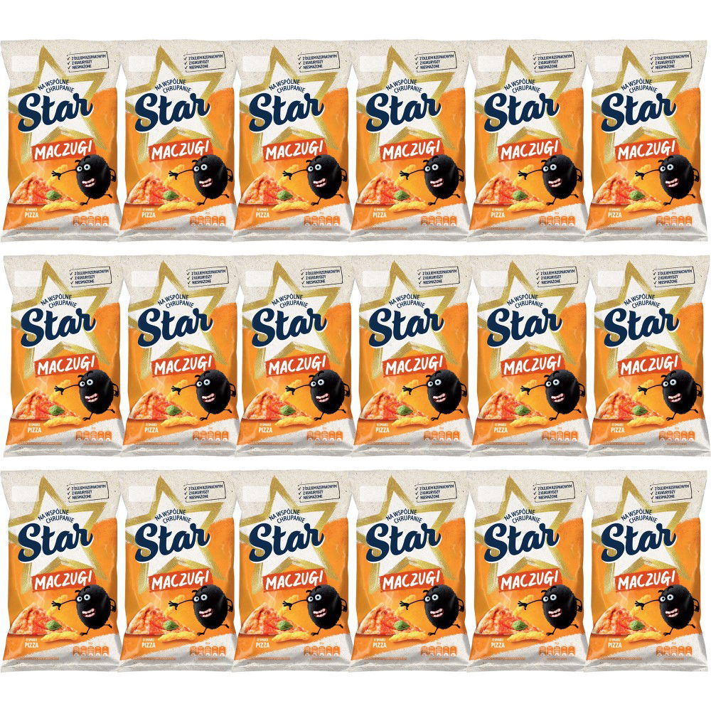 Star Kukuričné chrumky s príchuťou pizze 80 g x 18 kusov