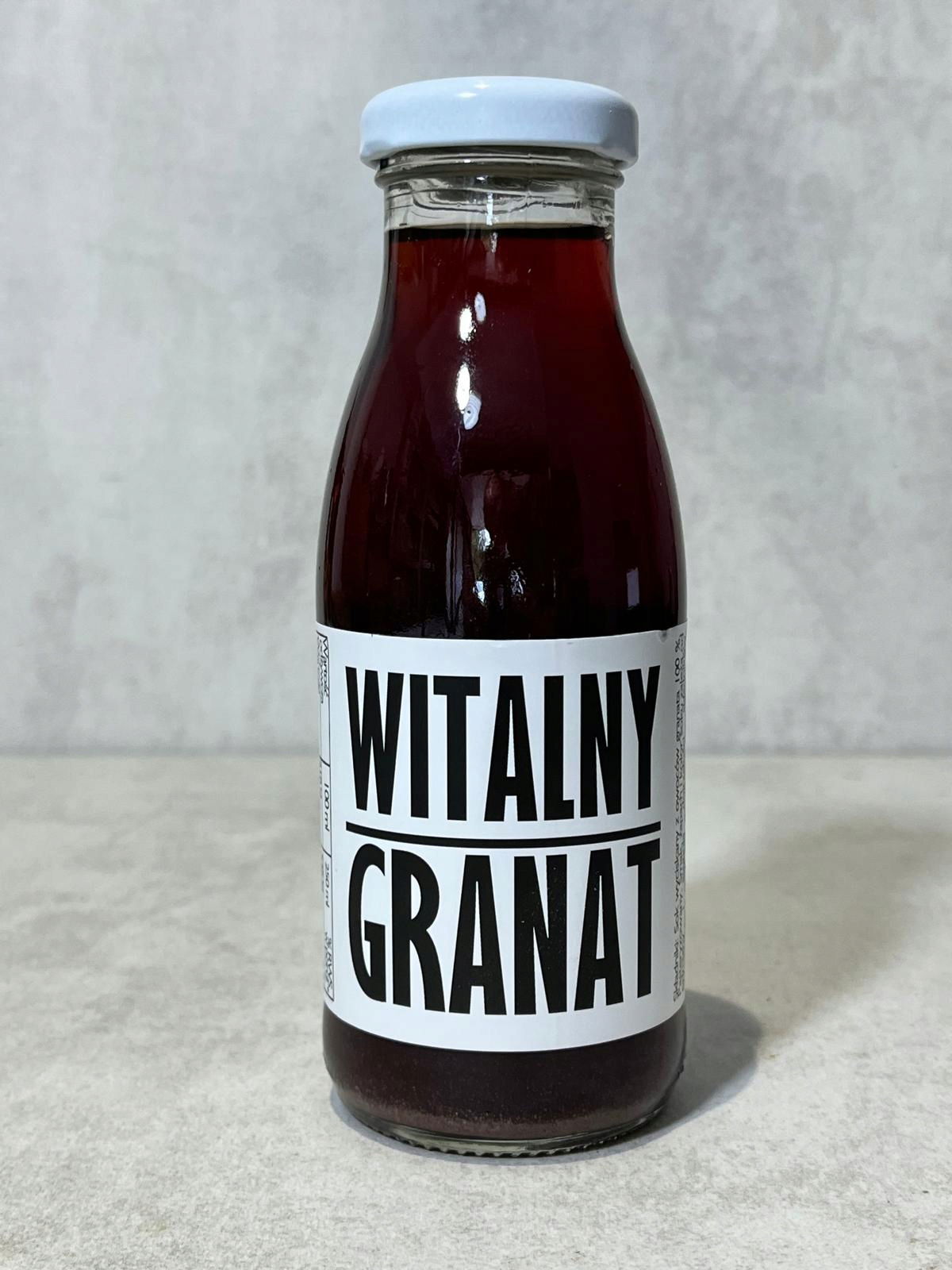 Šťava z granátového jablka Vitálna granátová 100 % prírodná lisovaná 250 ml