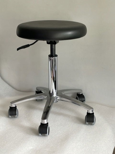Stolička, stolička, dielenská, kolieska, otočná, ergonomická, čierna, eko koža