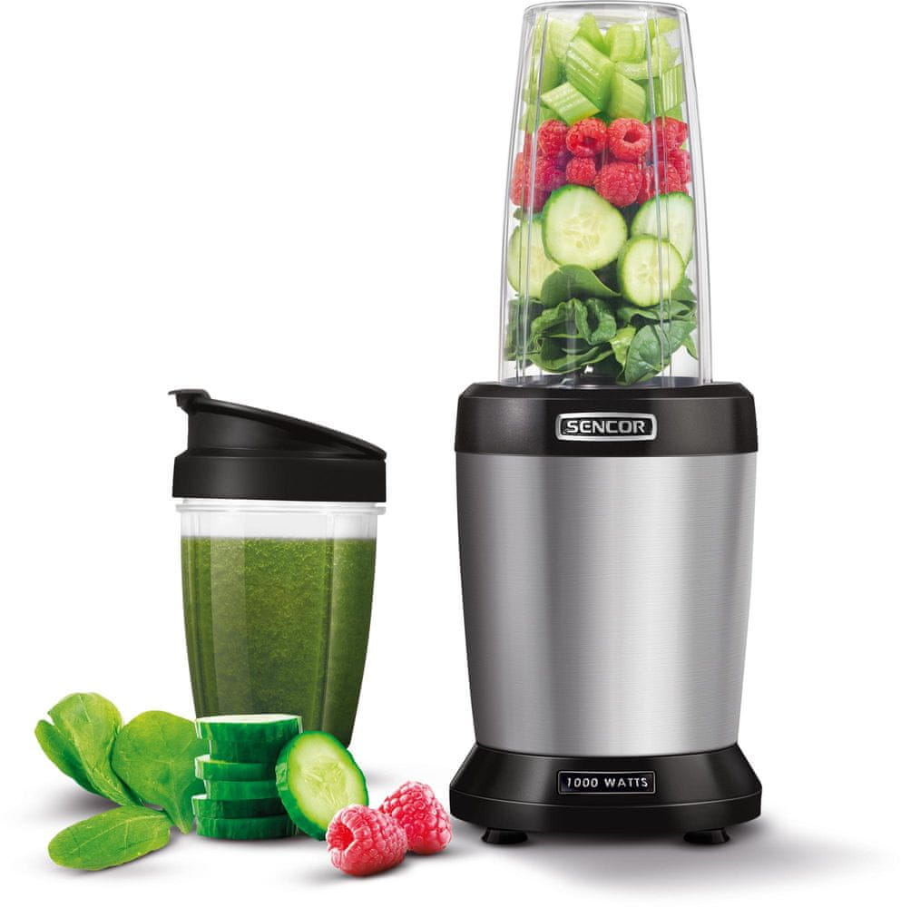 Stolný mixér Smoothie Sencor 1000W strieborný