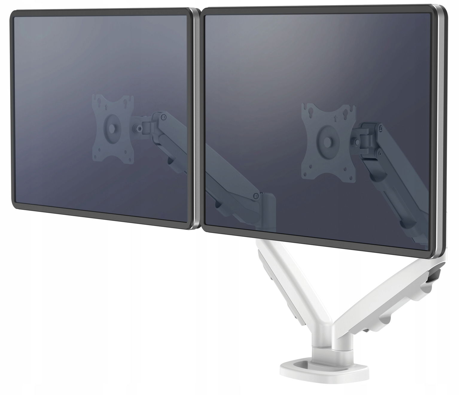 Stolové rameno pre 2 LCD monitory Eppa biele