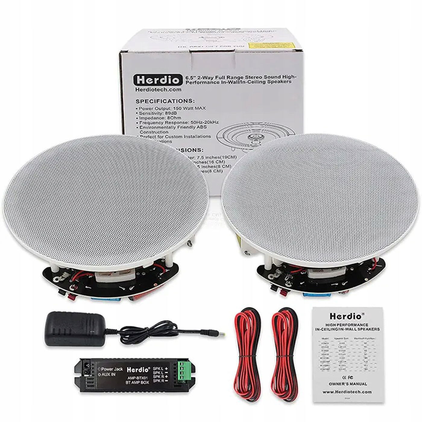 Stropné reproduktory 6.5 palcov Bluetooth Stereo 300 W IPX4 do kuchyne