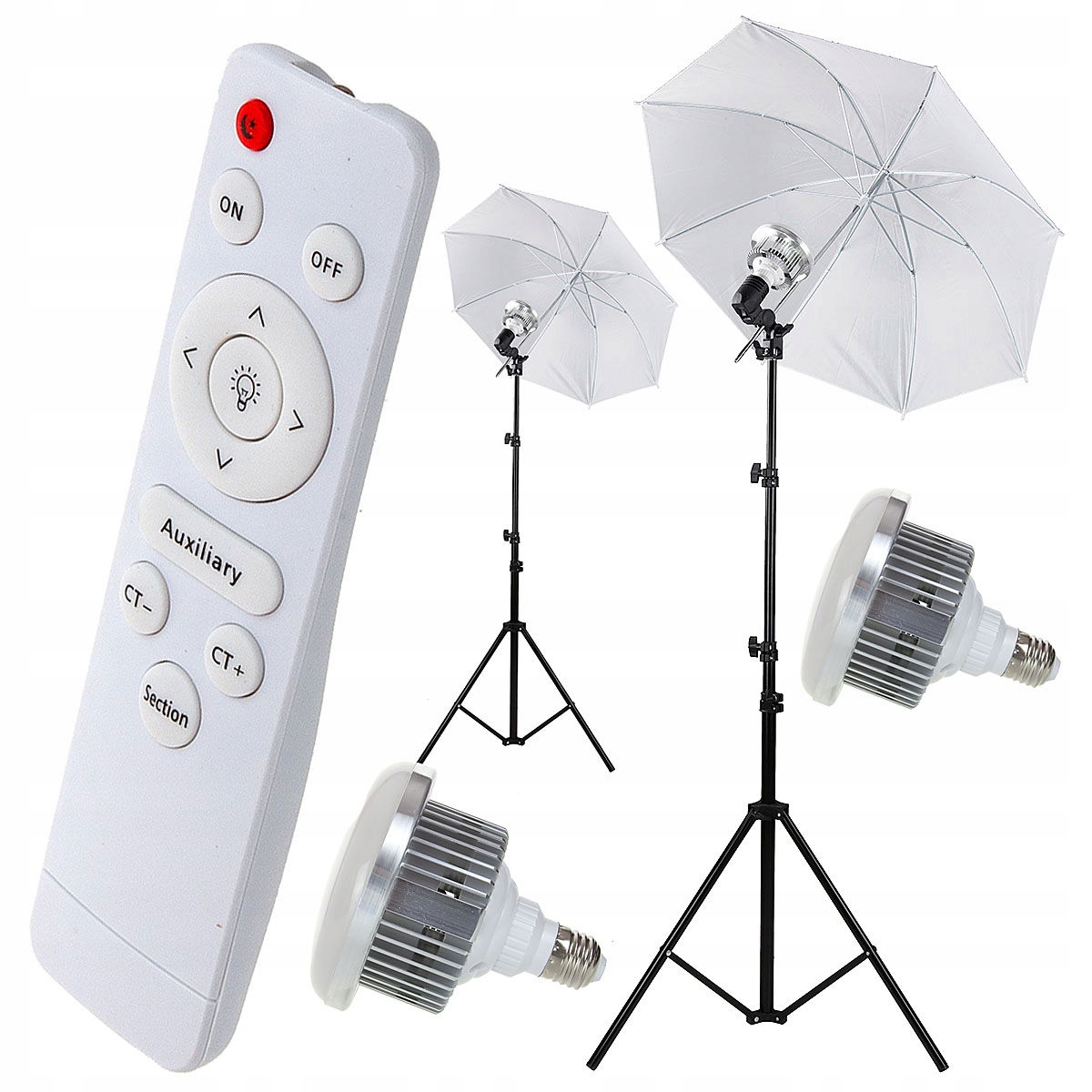 Štúdiový set Pilot 2x Dáždnik 84 cm 2x 85 W Led