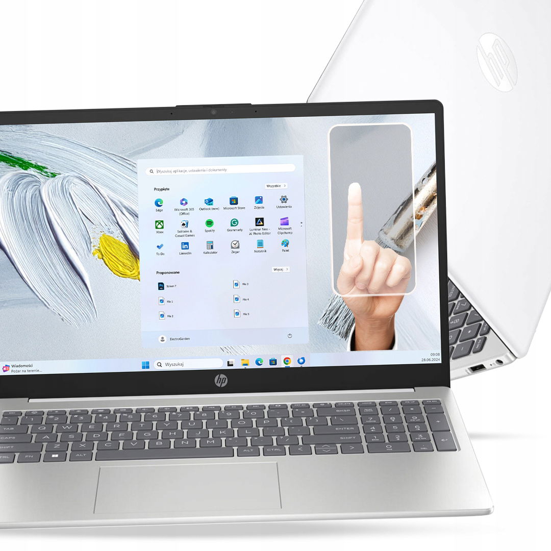 Štýlový Notebook Hp 15 Intel N100 4GB DDR4 Ssd Blk Hd Touch White W11 15.6"