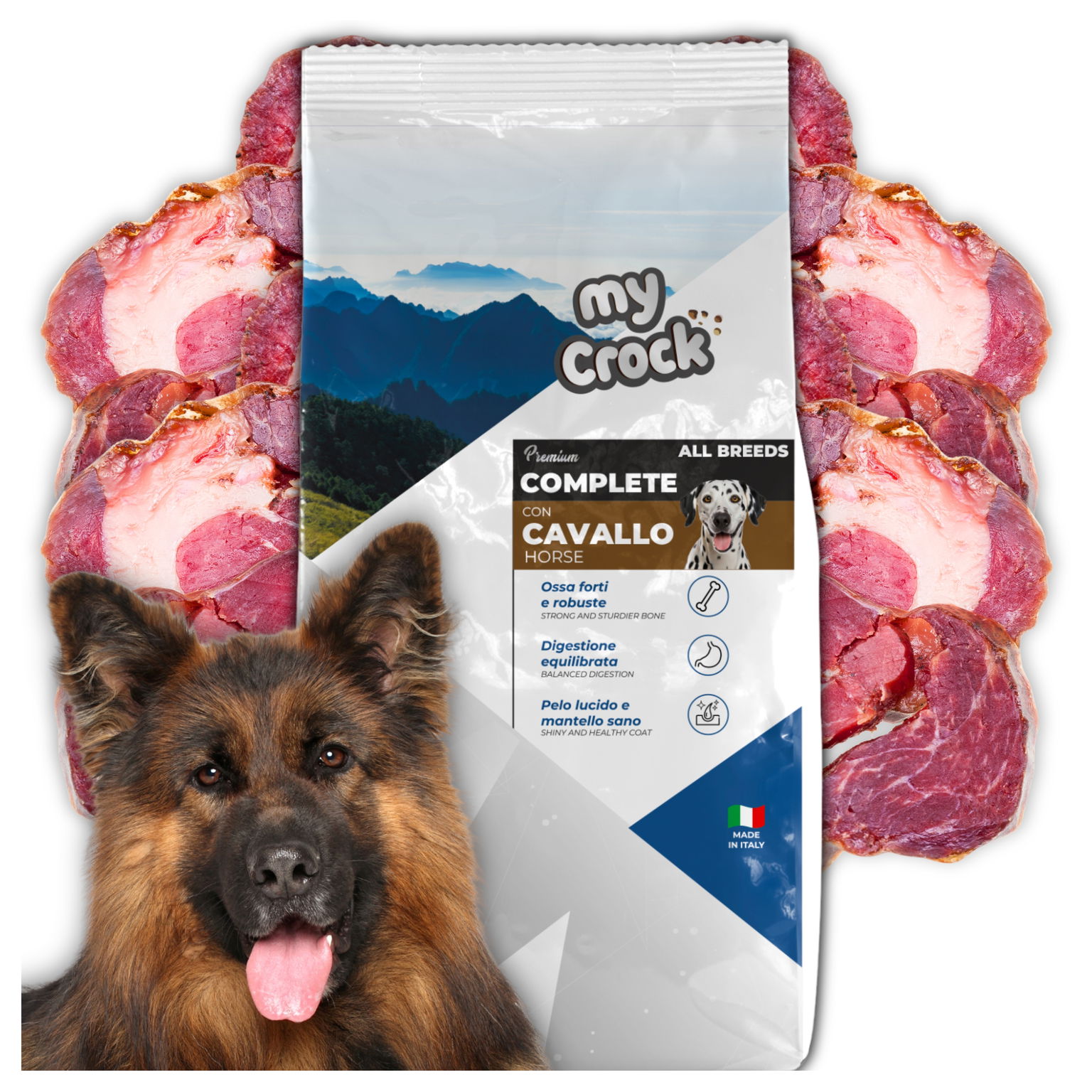 Suché krmivo pre dospelého psa s koňom 15 kg bez kurčaťa Labradorský ovčiak