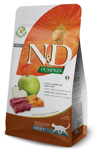 Suché krmivo pre mačky Farmina N&d Cat jeleň, tekvica a jablko adult 1,5 kg
