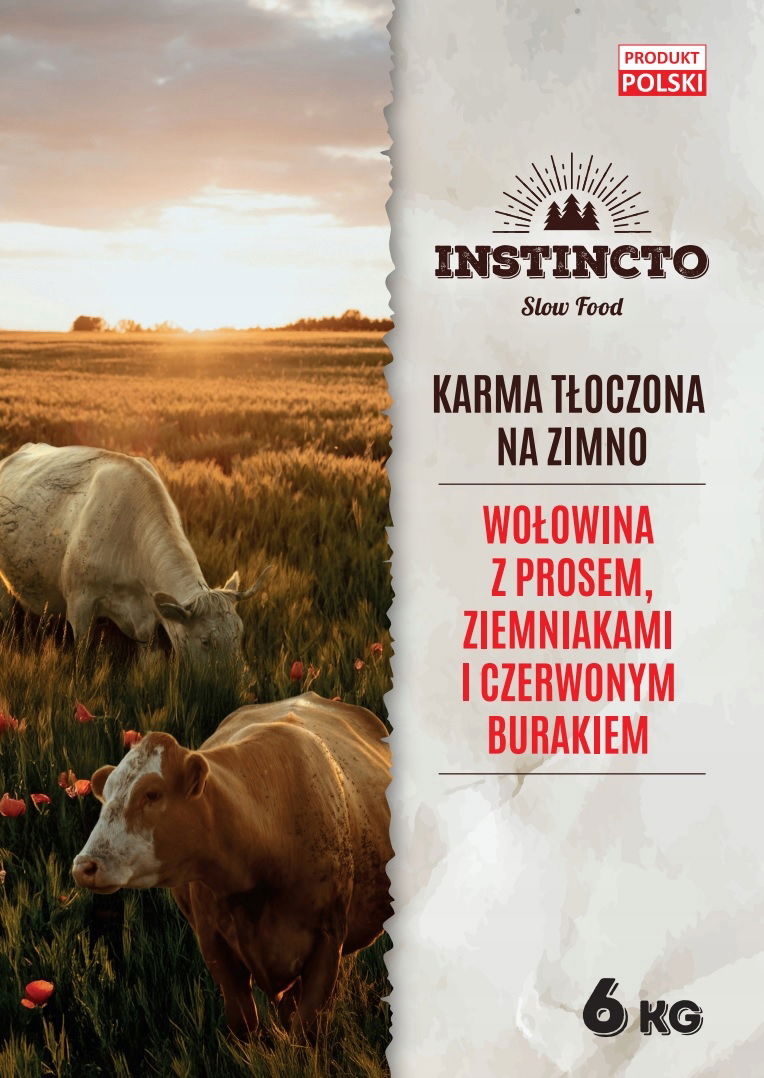 Suché krmivo pre psa Instincto Premium Hovädzie Mäso lisované mono 6 kg