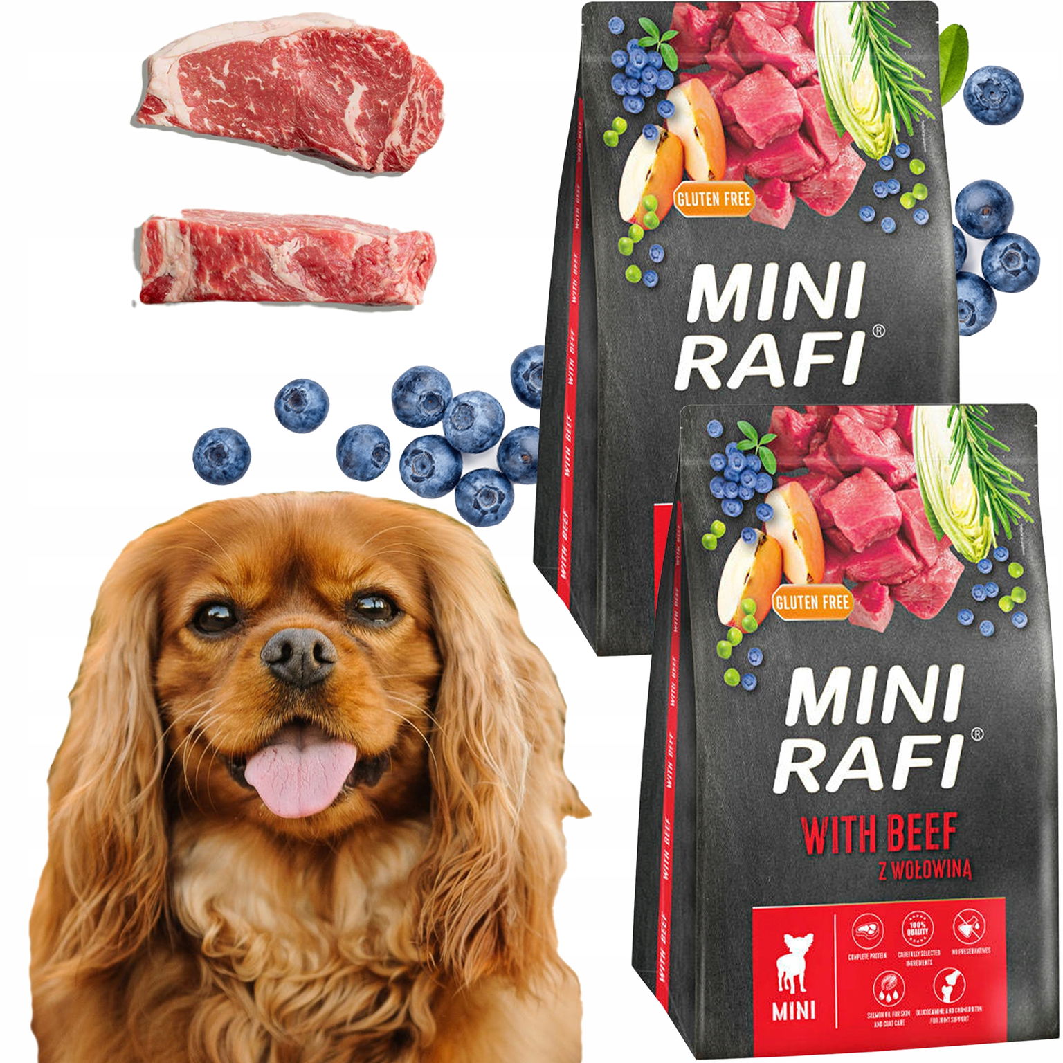 Suché Krmivo Pre Psa Rafi Mini Adult Hovädzie Mäso 3 Kg Sada 2 Kusov